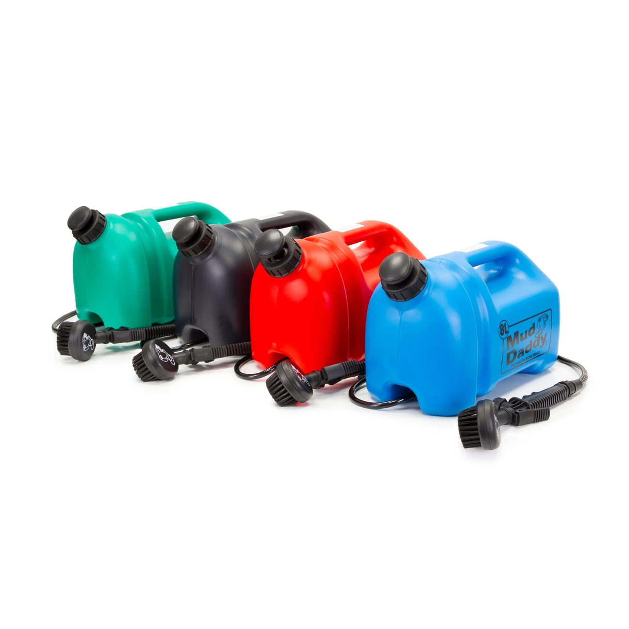 Dog Washer - Portable 2.1 Gallon (8L) with Bath Brush, Paw Cleaner, and Shower Hose Attachment, Red