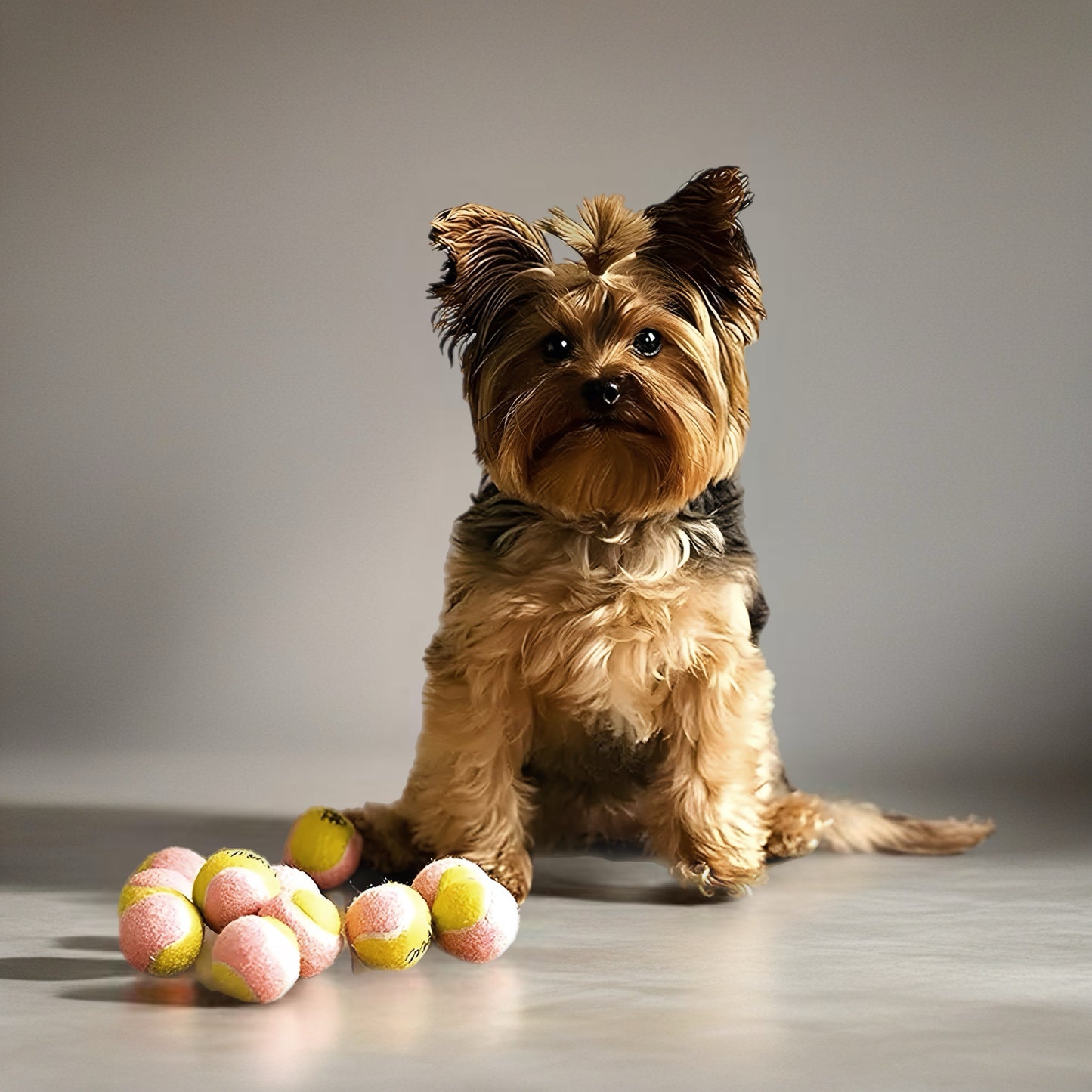 X-Small Dog Tennis Balls 1.5" Pack of 12- Puppy Mini Fetch Pet Little Tennis Balls -Yellow/Pink