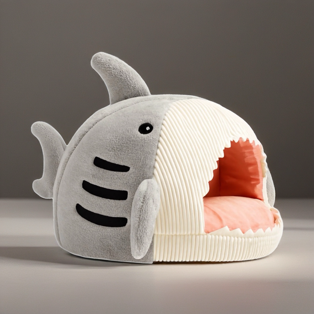 Luxury Plush Shark Pet Bed