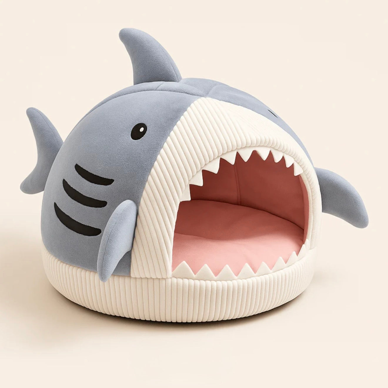 Luxury Plush Shark Pet Bed