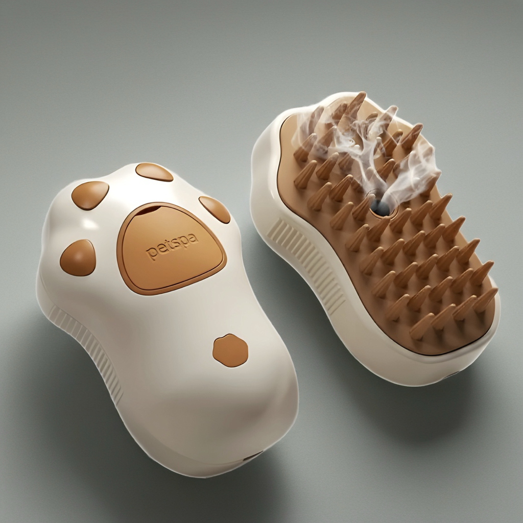 Electric Cat Steam Brush – 3-In-1 Pet Grooming Comb with Water Spray for Cats and Dogs, USB Rechargeable