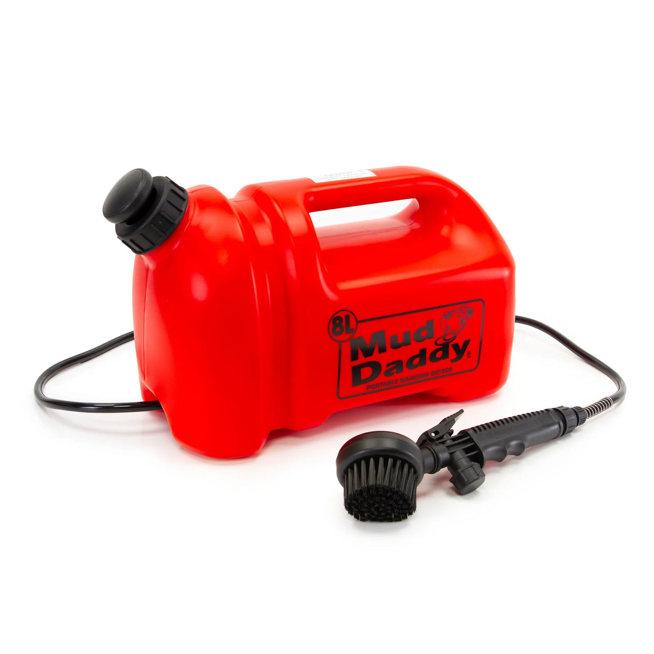 Dog Washer - Portable 2.1 Gallon (8L) with Bath Brush, Paw Cleaner, and Shower Hose Attachment, Red