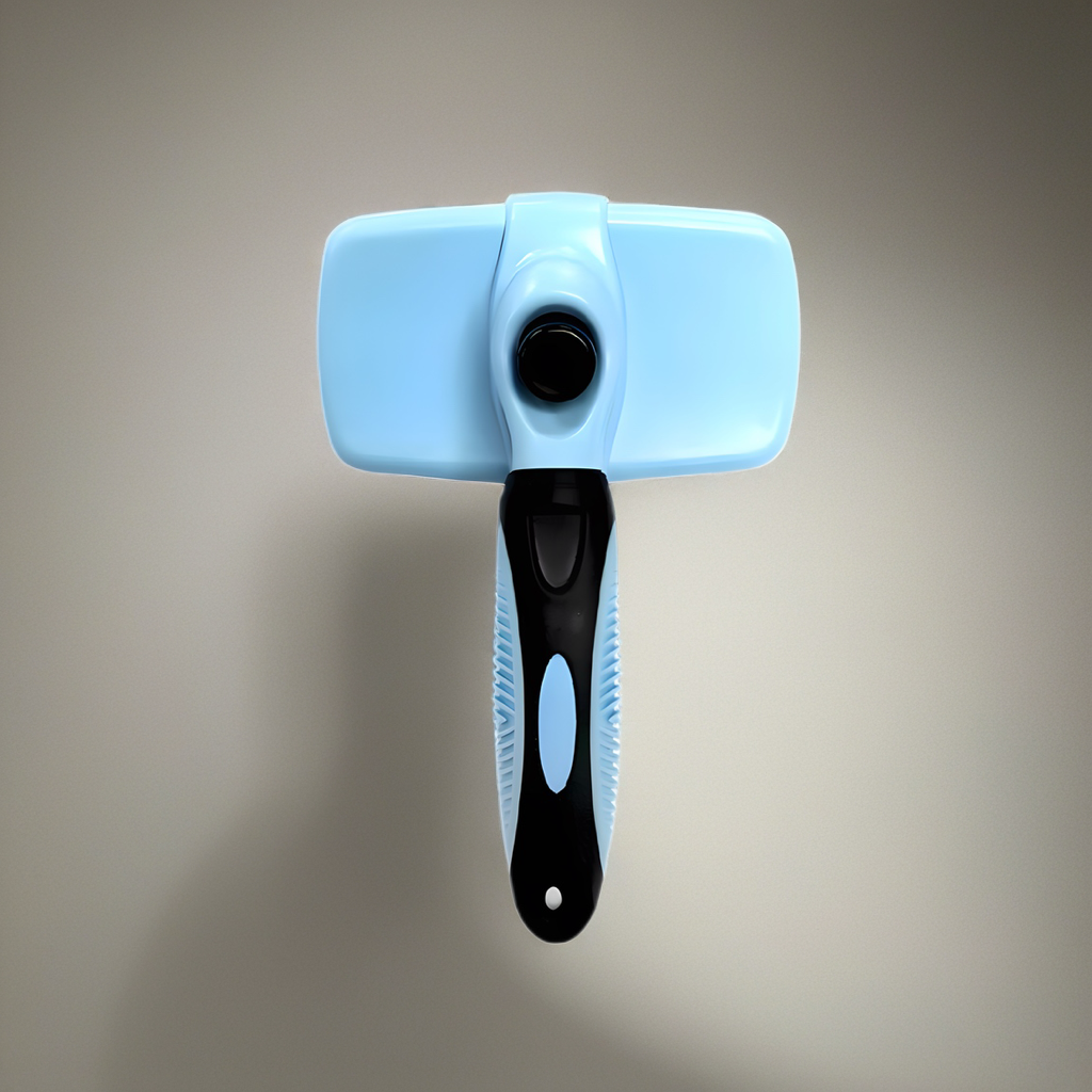 Self Cleaning Slicker Brush – Cat & Dog Grooming Brush for Shedding Hair - One-Click Cleaning with Retractable Bristles - Hair Remover for Large and Small Pets.