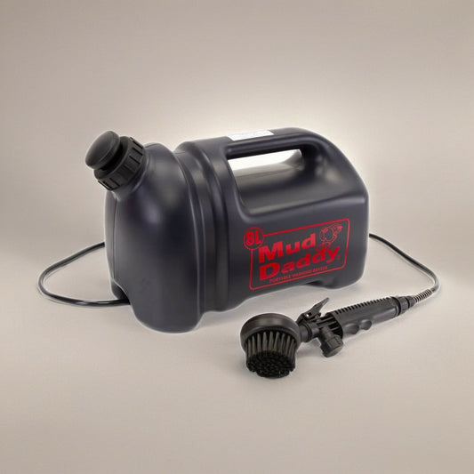 Dog Washer - Portable 2.1 Gallon (8L) with Bath Brush, Paw Cleaner, and Shower Hose Attachment, Red